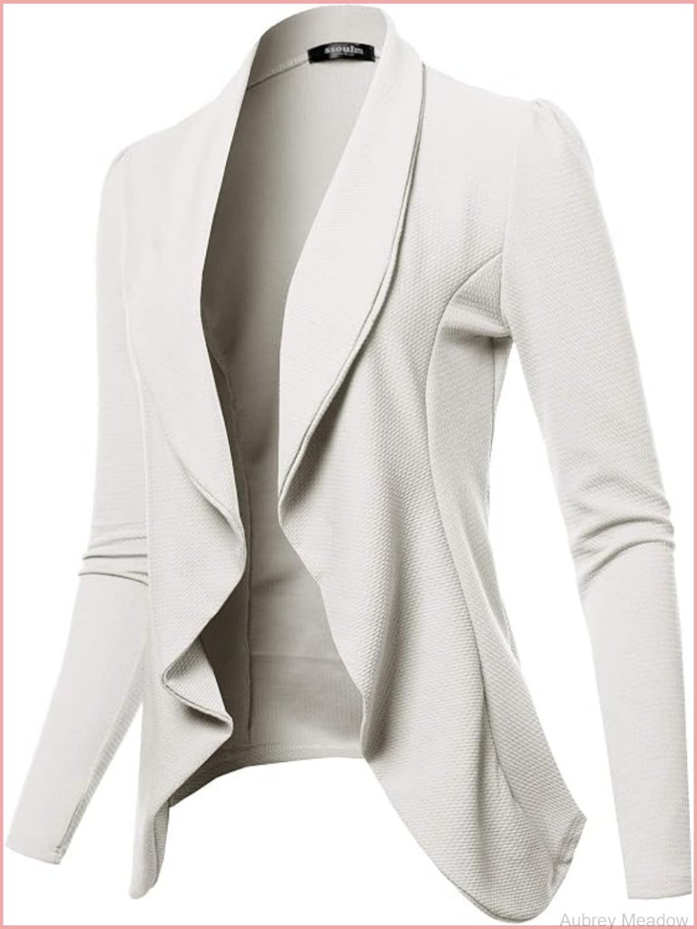 Women's Casual Stretch Blazer Notch Lapel Work Office Jacket S-3xl